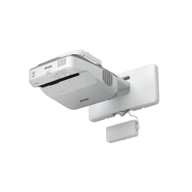 Мултимедиен проектор Epson EB-695Wi, 3LCD, Ultra short, WXGA (1280 x 800), 16:10, 3,500 lumen, 14000:1, Ethernet, Wireless LAN (optional), VGA, HDMI (3x), 5.9 kg, Finger touch unit, Interactive pens, Wall mounting bracket, 36 months
