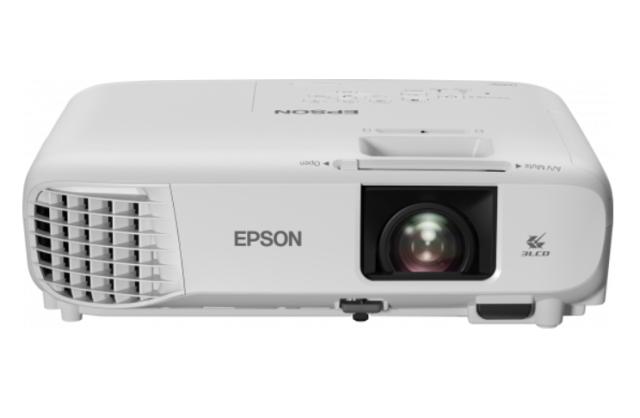 Мултимедиен проектор Epson EH-TW740, Full HD 1080p (1920 x 1080, 16:9), 3300 ANSI lumens, 16 000:1, USB 2.0, HDMI, Wireless 802.11b/g/n (optional), Lamp warr: 36 months or 3000h, White