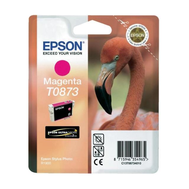 Консуматив Epson T0873 Magenta Ink Cartridge - Retail Pack (untagged) for Stylus Photo R1900
