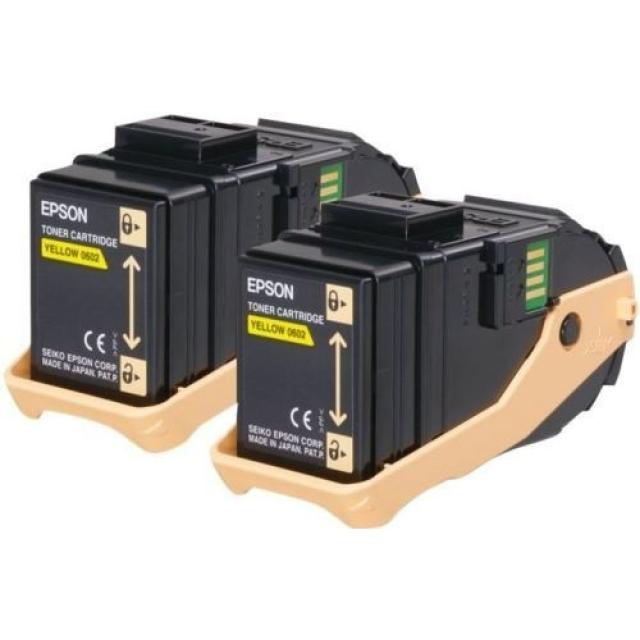 Консуматив Epson AL-C9300N Double Pack Toner Cartridge Yellow, 7.5k x2