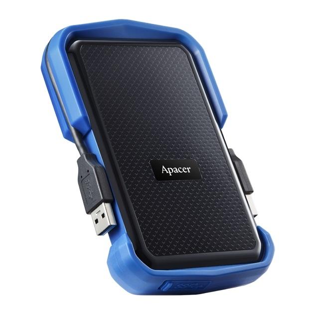 Външен диск Apacer AC631, 1TB 2.5” SATA HDD USB 3.2 Military-Grade Shockproof Portable Hard Drive, AP1TBAC631U-1