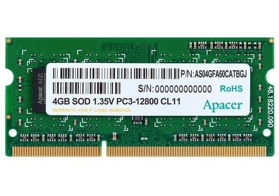 Памет Apacer 4GB DDR3 1600MHz SODIMM, 1.35V