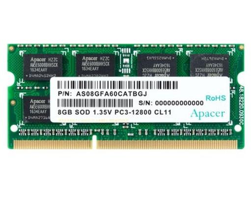 Памет Apacer 8GB DDR3L 1600MHz SODIMM, 1.35V