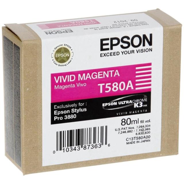 Консуматив Epson T580 Vivid Magenta for Stylus Pro 3880 80 ml