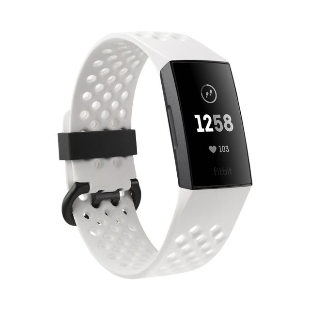 Фитнес гривна Fitbit Charge 3 Special Edition NFC, Graphite, White Silicone