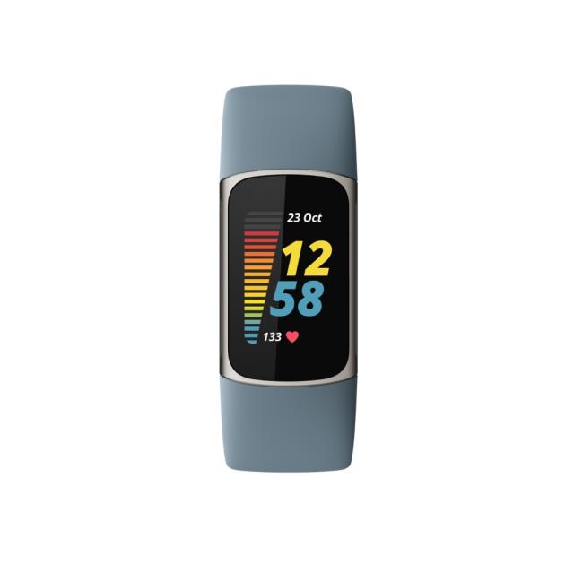 Фитнес гривна Fitbit Charge 5, Steel Blue, Platinum Stainless Steel