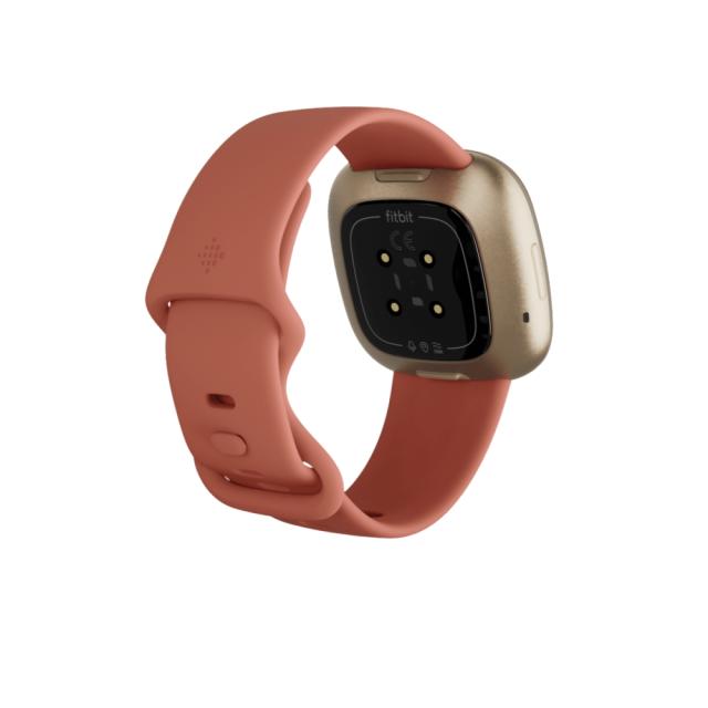 Часовник Fitbit Versa 3, Pink Clay Soft Gold Aluminum