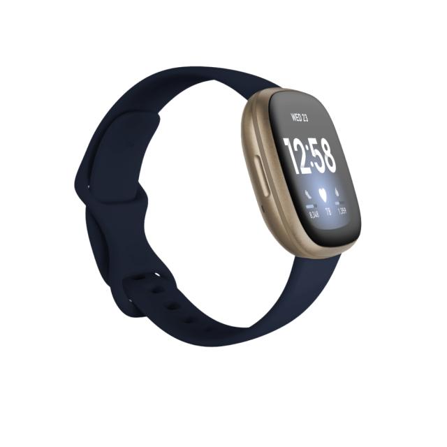 Часовник Fitbit Versa 3, Midnight Soft Gold Aluminum