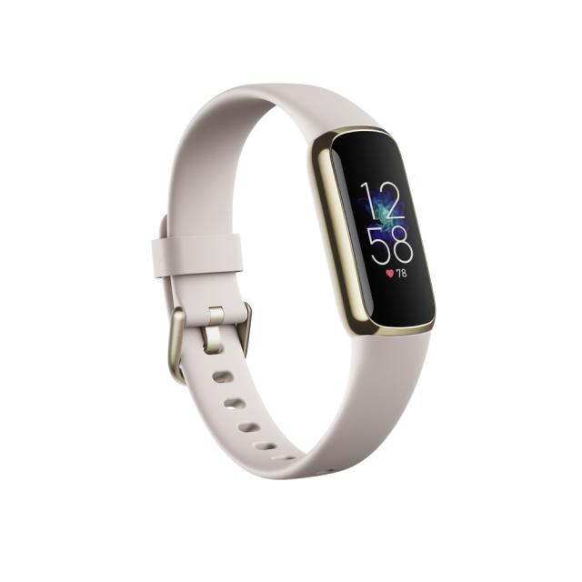 Фитнес гривна Fitbit Luxe, Soft Gold and White (with extra Charging cable & extra Peony Classic band)