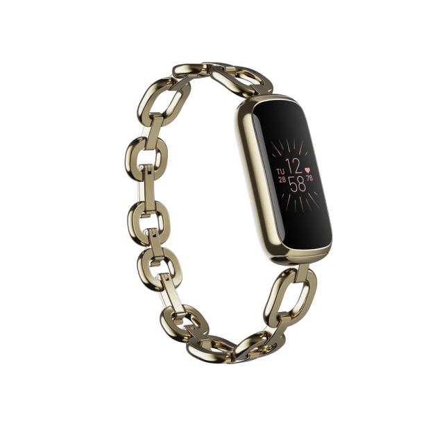 Фитнес гривна Fitbit Luxe, Special Edition Gorjana w Jewellery Band, Soft Gold Peony