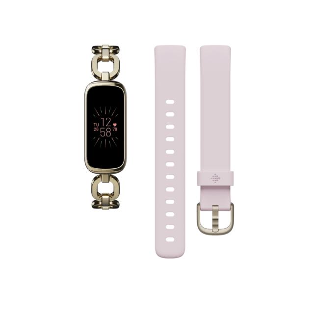 Фитнес гривна Fitbit Luxe, Special Edition Gorjana w Jewellery Band, Soft Gold Peony