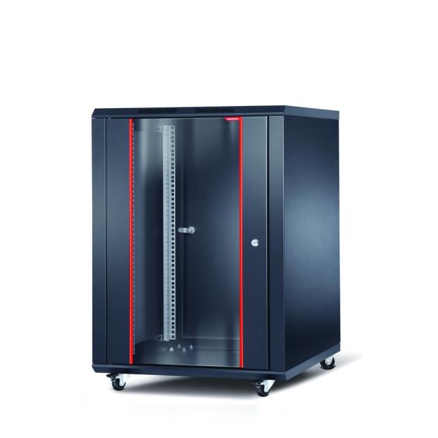 Комуникационен шкаф Formrack 19" Free standing rack 20U 600/600mm, height: 1055mm, loading capacity: 600 kg, front tempered glass door, unopenable sides (does not include castor/feet group)