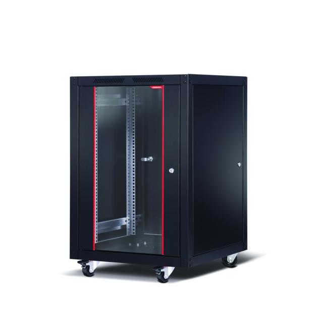 Комуникационен шкаф Formrack 19" Free standing rack 20U 600/800mm, height: 1118 mm, loading capacity: 600 kg, front tempered glass door, openable locking sides and back (does not include castor/feet group)
