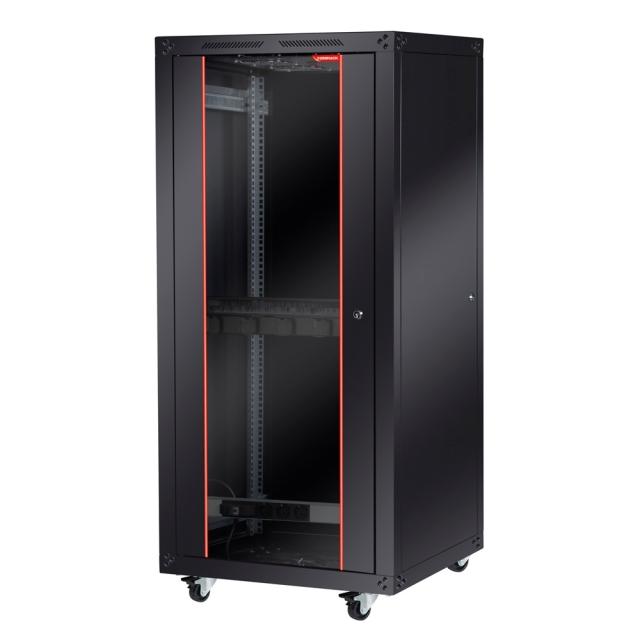 Комуникационен шкаф Formrack 19" Free standing rack 32U 600/800mm, height: 1651 mm, loading capacity: 600 kg, front tempered glass door, openable locking sides and back (does not include castor/feet group)