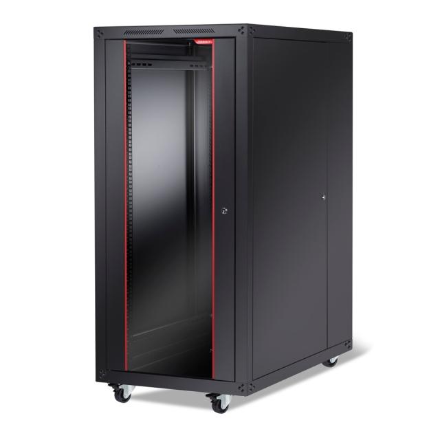 Комуникационен шкаф Formrack 19" Free standing rack 32U 600/1000mm, height: 1651 mm, loading capacity: 600 kg, front tempered glass door, openable locking sides and back (does not include castor/feet group)