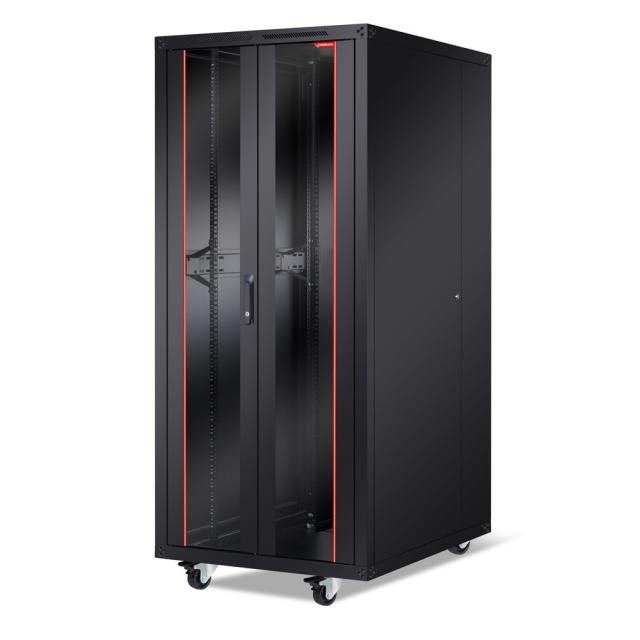 Комуникационен шкаф Formrack 19" Free standing rack 42U 800/800mm, height: 2096 mm, loading capacity: 600 kg, front tempered glass door, openable locking sides and back (does not include castor/feet group)