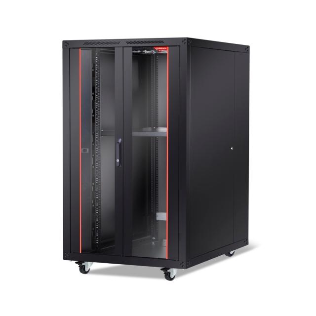 Комуникационен шкаф Formrack 19" Free standing rack 26U 800/1000mm, height: 1384 mm, loading capacity: 600 kg, front tempered glass door, openable locking sides and back (does not include castor/feet group)