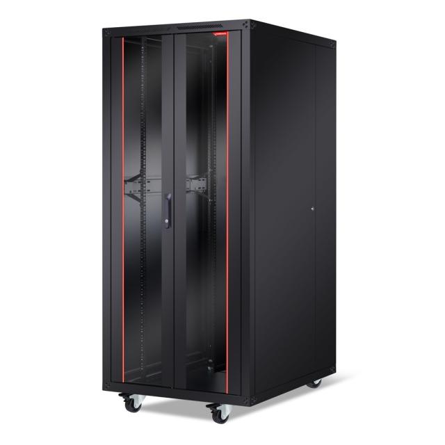 Комуникационен шкаф Formrack 19" Free standing rack 36U 800/1000mm, height: 1829 mm, loading capacity: 600 kg, front tempered glass door, openable locking sides and back (does not include castor/feet group)