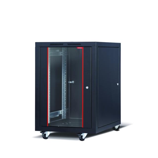 Комуникационен шкаф Formrack 19" Free standing rack 20U 600/600mm, height: 1120 mm, loading capacity: 600 kg, front tempered glass door, openable locking sides and back (does not include castor/feet group)