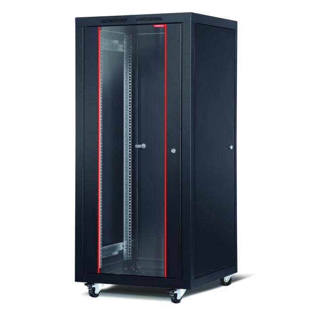 Комуникационен шкаф Formrack 19" Free standing rack 32U 800/1000mm, height: 1653 mm, loading capacity: 600 kg, front tempered glass door, openable locking sides and back (does not include castor/feet group)