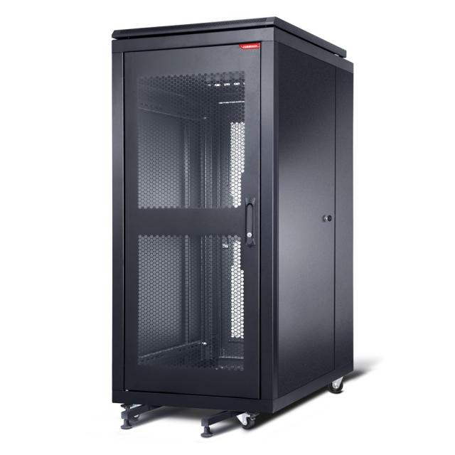 Комуникационен шкаф Formrack 19" Server rack 26U 600/1000mm, perforated front and back door, openable locking sides, height: 1386mm, loading capacity: 1000kg (does not include castor/feet group)