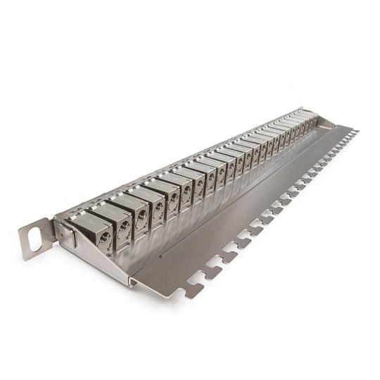 Аксесоар Formrack 19 " patch panel KOMPAKT, FTP shielded, Category 5E, 24xRJ45, 1U, black