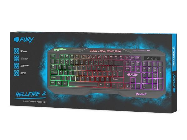 Клавиатура Fury Gaming Keyboard, Hellfire, 2 Backlight, US Layout