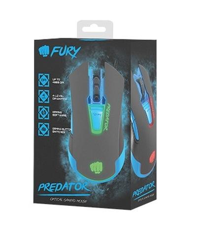 Мишка Fury Gaming mouse, Predator 4800PDI, optical with software, Black