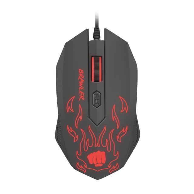 Мишка Fury Gaming mouse, Brawler optical 1600dpi Illuminated Black