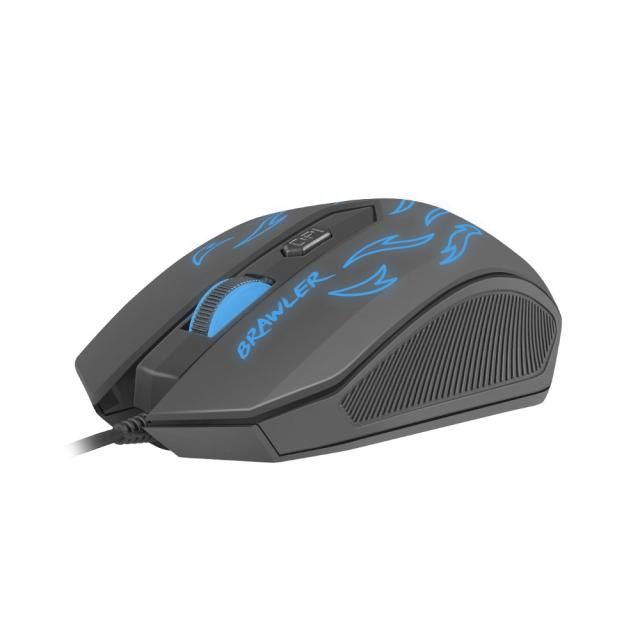 Мишка Fury Gaming mouse, Brawler optical 1600dpi Illuminated Black