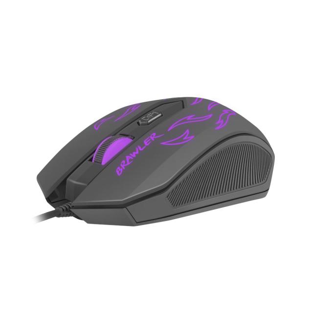Мишка Fury Gaming mouse, Brawler optical 1600dpi Illuminated Black