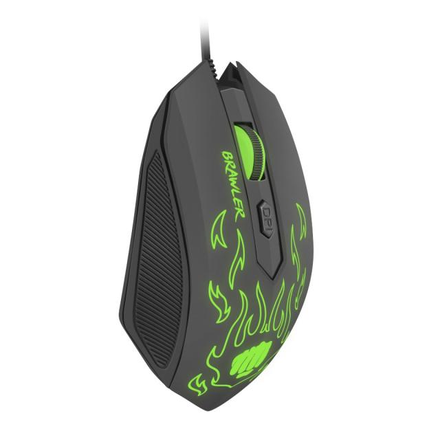 Мишка Fury Gaming mouse, Brawler optical 1600dpi Illuminated Black