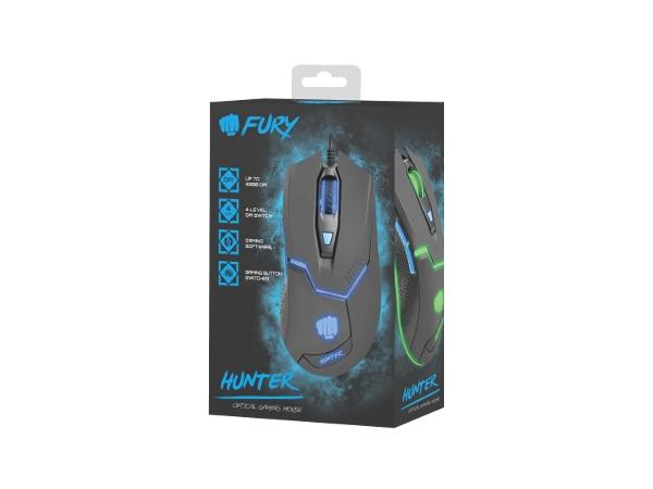 Мишка Fury Gaming Mouse Hunter 2.0 6400 DPI Optical With Software RGB Backlight