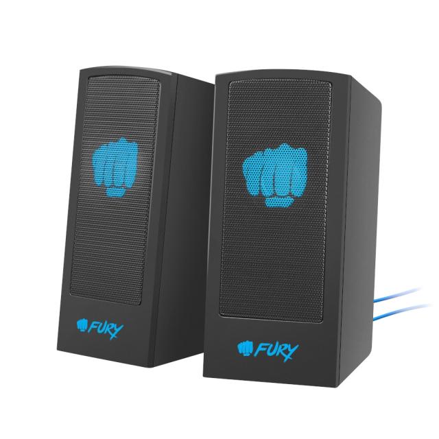 Тонколони Fury Skyray, 2.0, 5W RMS, USB, 3.5 mm jack, Черни