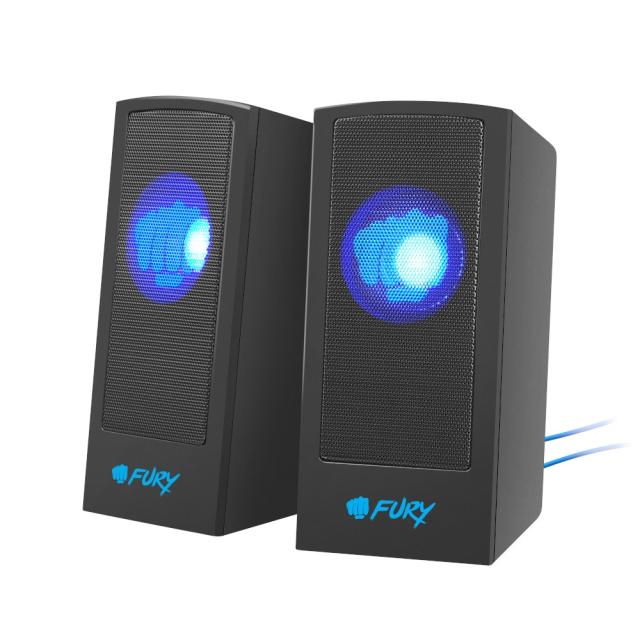 Тонколони Fury Skyray, 2.0, 5W RMS, USB, 3.5 mm jack, Черни