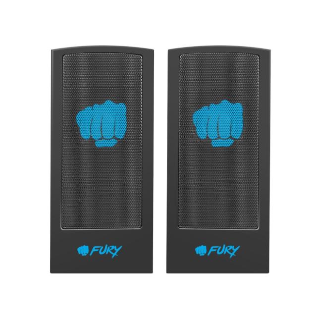 Тонколони Fury Skyray, 2.0, 5W RMS, USB, 3.5 mm jack, Черни