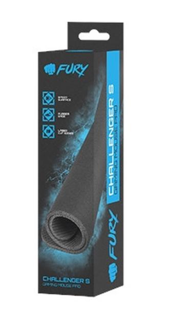 Подложка за мишка Fury Mouse pad, Challenger L, 400X330MM, Black