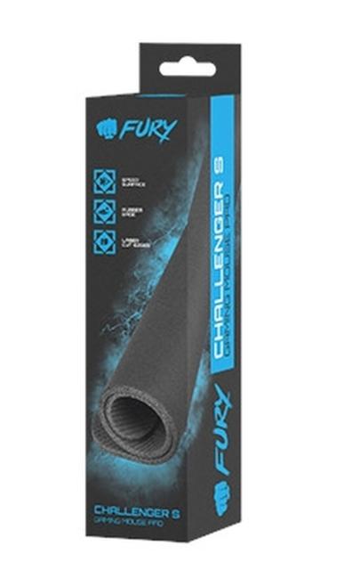 Подложка за мишка Fury Mouse pad, Challenger M, 300X250MM, Black