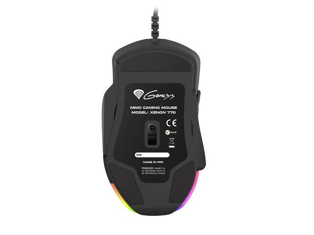 Мишка Genesis Gaming Mouse Xenon 770, 10 2000dpi, Illuminated Optical, Black