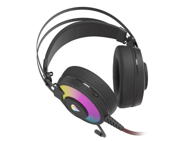 Слушалки Genesis Headset Neon 600 With Microphone RGB Illumination Black