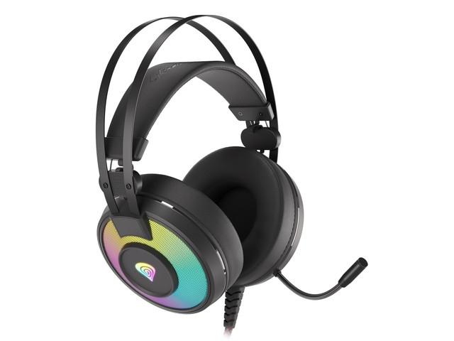 Слушалки Genesis Headset Neon 600 With Microphone RGB Illumination Black