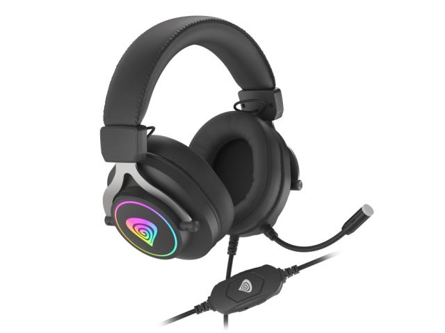 Слушалки Genesis Gaming Headset Neon 750 With Microphone RGB Illumination Black