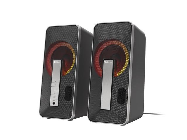 Тонколони Genesis Helium 100BT, Bluetooth, USB, AUX, RGB подсветка, Черен