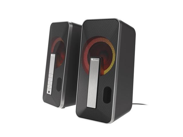 Тонколони Genesis Helium 100BT, Bluetooth, USB, AUX, RGB подсветка, Черен