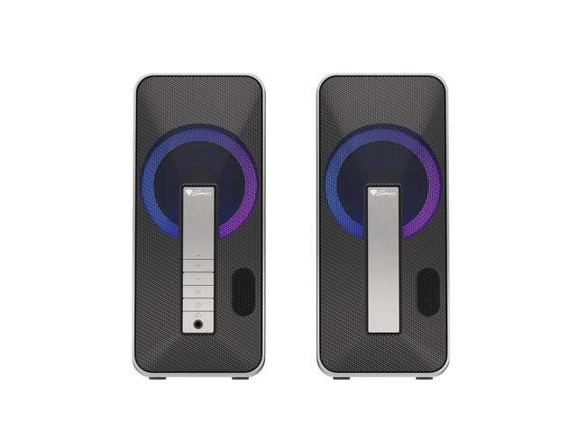 Тонколони Genesis Helium 100BT, Bluetooth, USB, AUX, RGB подсветка, Черен
