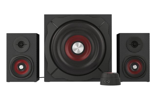 Тонколони Genesis NCS-0856, 2.1, 60W(2x15W +30w), 3.5mm жак, дървен корпус, черни
