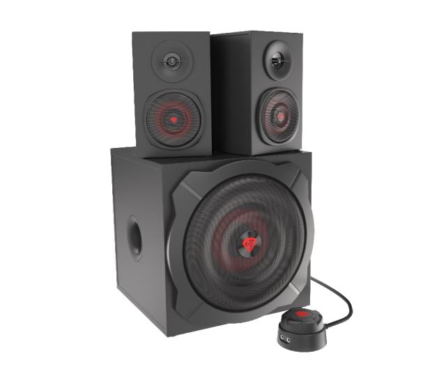 Тонколони Genesis Helium 610BT, 2.1, 60W RMS, Mini Jack x4 / Bluetooth, дистанционно, Черни