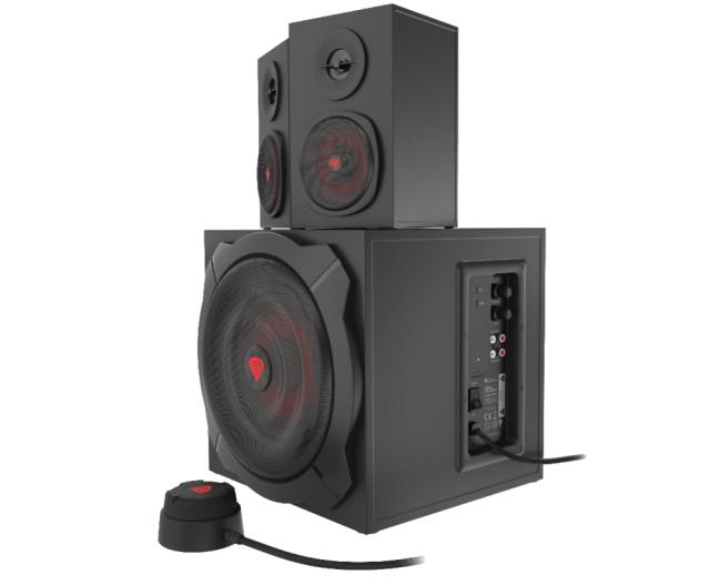 Тонколони Genesis Helium 610BT, 2.1, 60W RMS, Mini Jack x4 / Bluetooth, дистанционно, Черни