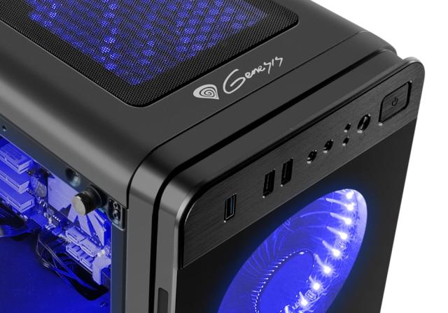 Кутия за компютър Genesis Case Irid 300 Blue Midi Tower Usb 3.0