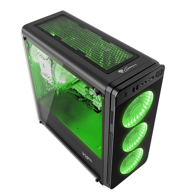 Кутия за компютър Genesis Case Irid 300 Green Midi Tower Usb 3.0